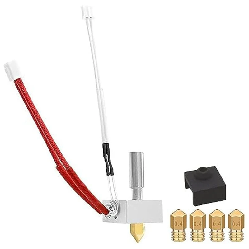 Printer Hot End Kit For Elegoo Neptune 3 Plus/Max Extruder Head Heater Break Silicone Cover Thermistor With 4PCS Nozzles Parts