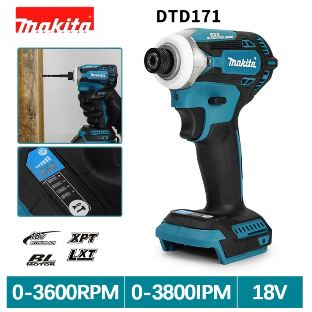 Makita DTD171 18V  Motor  Unit Brushless Cordless Power Tools Brushless Impact Driver  Rechargeable Screwdriver Portable Tools