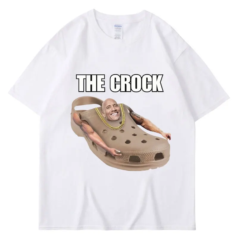 The Crock Dwayne Johnson Funny Meme T-shirt pour hommes et femmes, T-shirt d'été humoristique, Vêtements décontractés en coton, Streetwear masculin