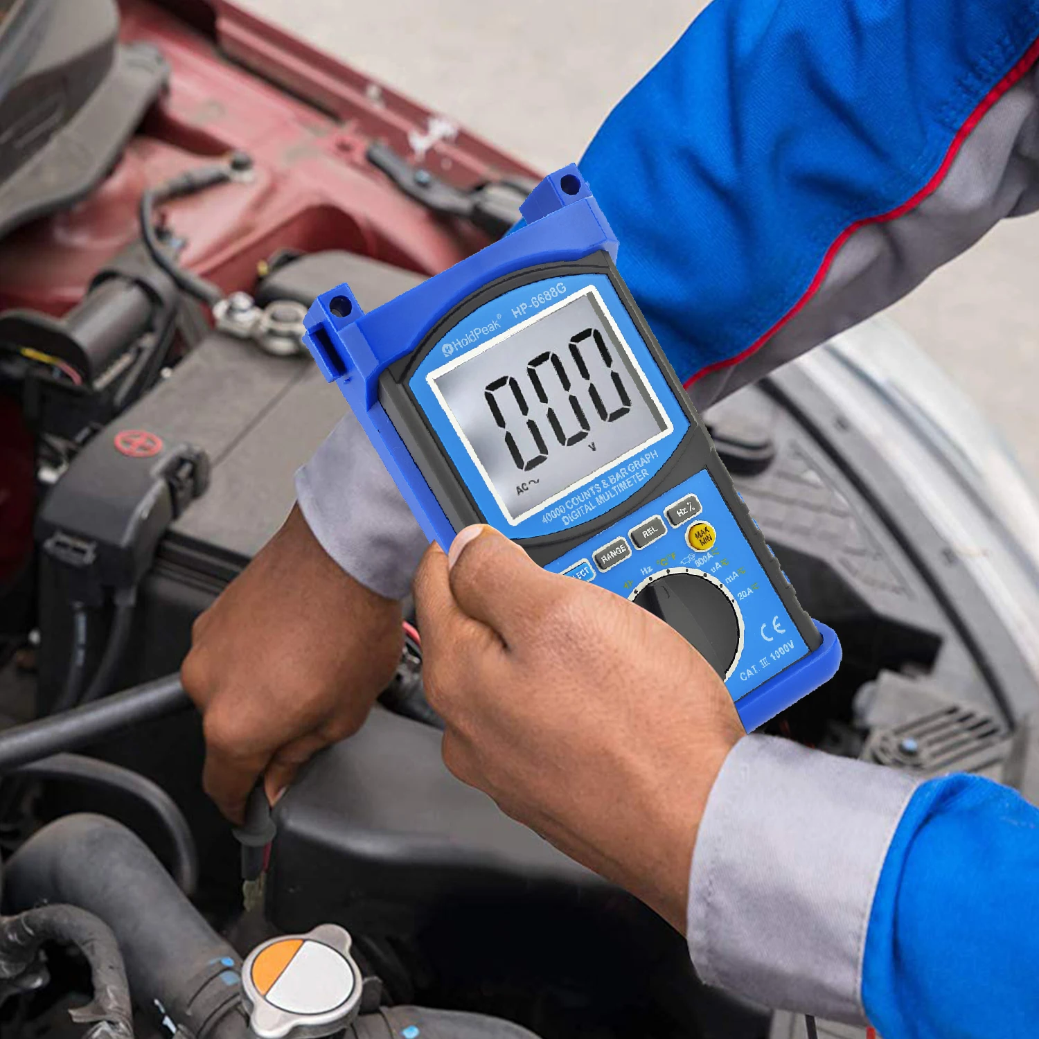 6688G Digital Multimeter 40000 Counts Auto Range AC DC Voltage Current Resistance Capacitance Frequency Temperature Tester