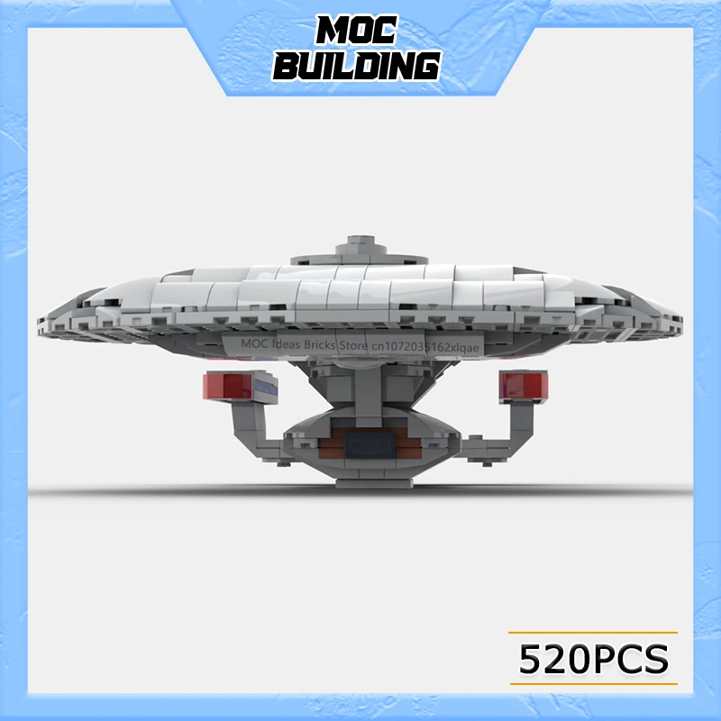 MOC Building Blocks Space Series Model Mini Scale Starship DIY Assemble Bricks Creative Spaceship Toys Collection Display Gifts