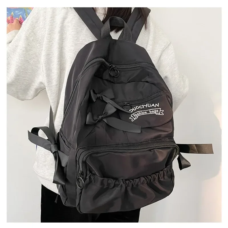 

Kawaii Youth Schoolbag Campus Cute Bow Student Backpack Junior High School Primary School Students Large Capacity Backpack New