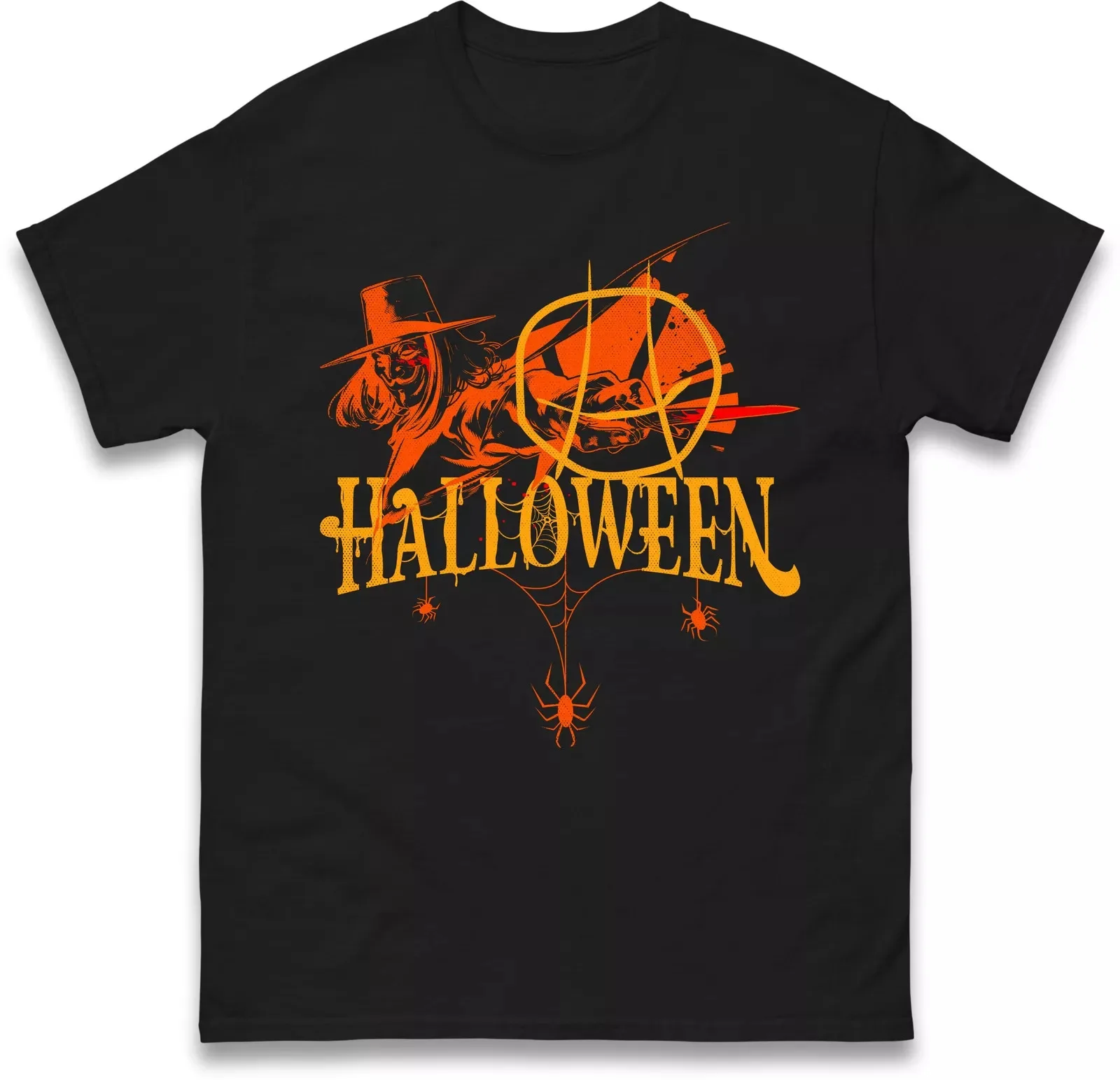 Halloween Anonymous Ghost Character T-shirt, Halloween Horror Character Gift Top