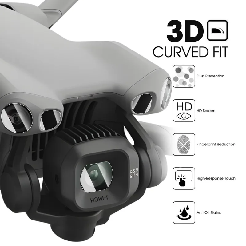 5-1 مجموعات عدسة فيلم ل DJI Mini 5 Pro كاميرا بدون طيار الزجاج المقسى عدسة الكاميرا واقية المضادة للخدش الأفلام ل DJI Mini 5Pro Pro