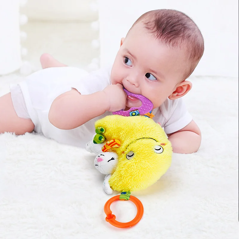 Baby Cloud Moon Rattles Mobiles Baby Teether Toys Strollers Pendants Newborn Hand Early Education Bell Gifts Infant Crib