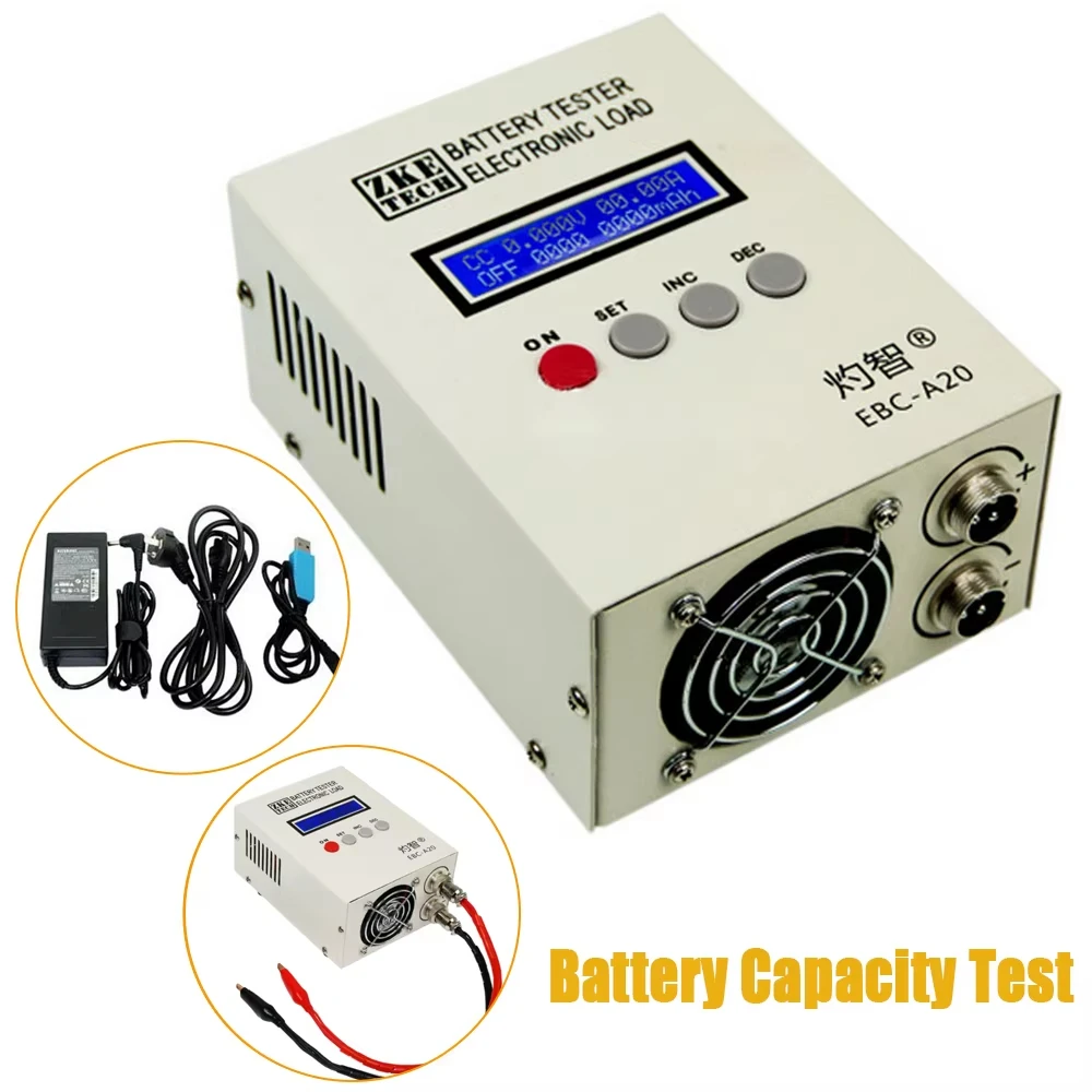 

EBC-A20 Battery Capacity Tester W/LCD Display Li-po Battery Capacity Teste5A Charge 20A Discharge 85W Batteries Test Device