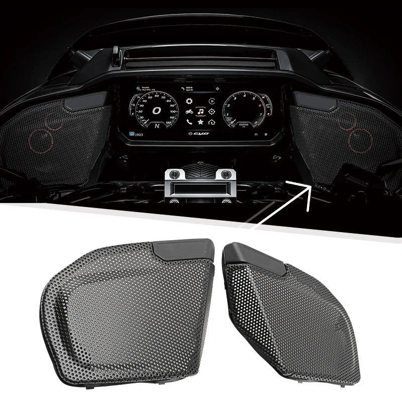 

Motorcycle Front Fairing Speaker Grille Mesh Covers For Harley Touring CVO 112 117 Road Glide Street Glide 2023 2024 2025