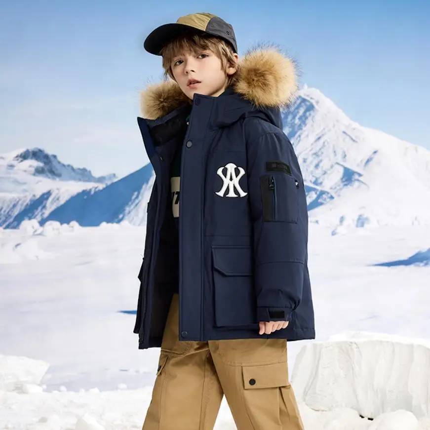 Winter Neue kinder Unten jacke Mode Mit Kapuze Winddicht Wasserdichte Oberbekleidung Jungen Und Mädchen Dicker Warme Mäntel A4172 – Detail 11