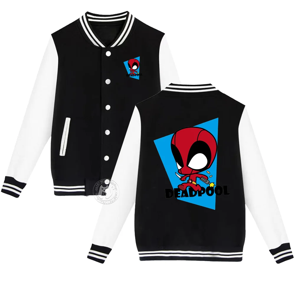 

Kids Superhero Cartoon Spider Print Fall Winter Boys Girls Baseball Uniform Cardigan Jacket ages 2-14 Thickened thermal jacket
