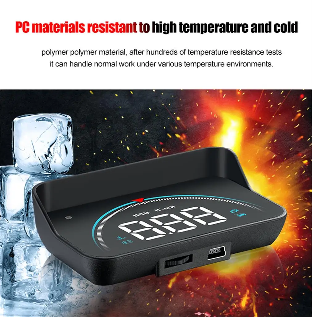 M8 Auto HUD Head-Up-Display OBD2 Geschwindigkeitswarnung Auto Elektronische Wassertemperatur LED Digital-Projektor Windschutzscheibe – Detail 14