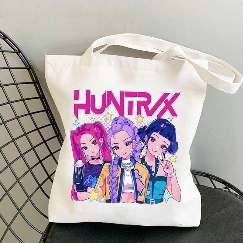 

Модная сумка на одно плечо Kpop Hunter Magic Girl Team с принтом, большая вместительная сумка на одно плечо для студентов, поездок на работу, материал из ткани Оксфорд