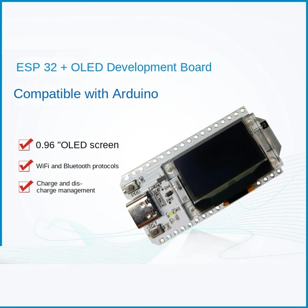 H ELTEC AUTOMATION WIFI ESP32 WiFi Kit 32 V3 Development Board 0.96 Inch Blue OLED Display Internet Of Things For-Arduin Rich