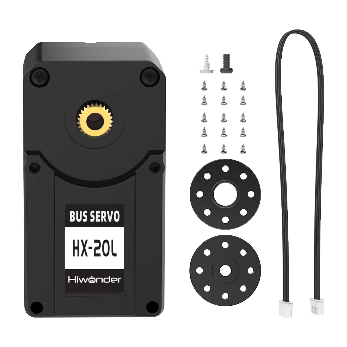 

Hiwonder HX-20L 20kg High Torque Serial Bus Servo with Real-time Feedback Full Metal Gear Dual Shaft Bearing for RC Robot