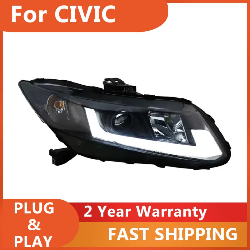 

KOWELL автомобильный Стайлинг фара для Honda CIVIC 9 2012 2013 2014 фара DRL указатель поворота ближнего света линза проектора