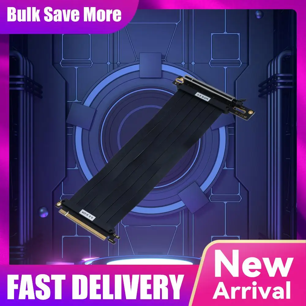 PCI-E 3.0 Riser Cable PCI Express Gen 3 GPU Extension Cord PCIE 3.0 Extension Cable Extension Port 90 Degree Adapter