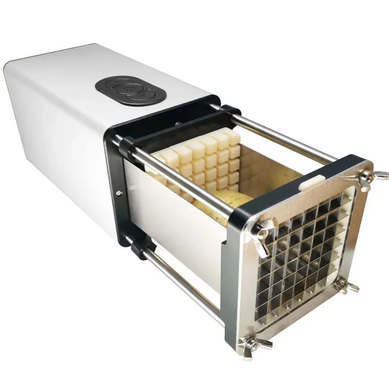 Electric Automatic Potato French Fry Cutter Stainless Steel Vegetable Strip Dicer Replaceable Blade Vegetable Cutting Machine