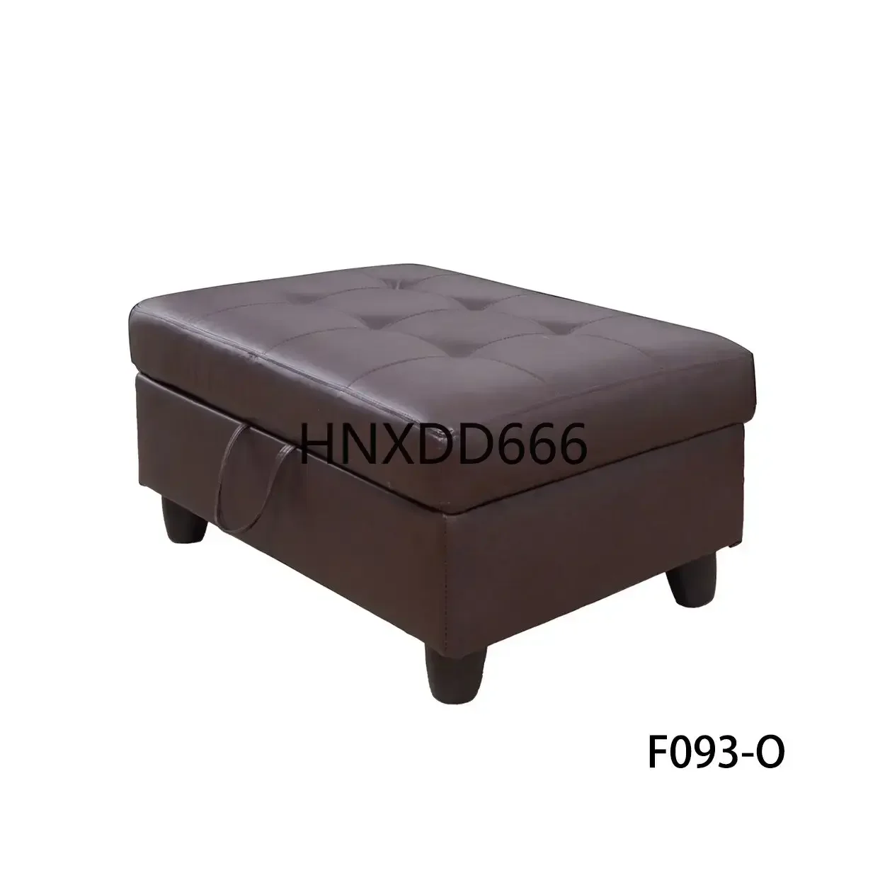 

Brown Faux Leather Storage Ottoman