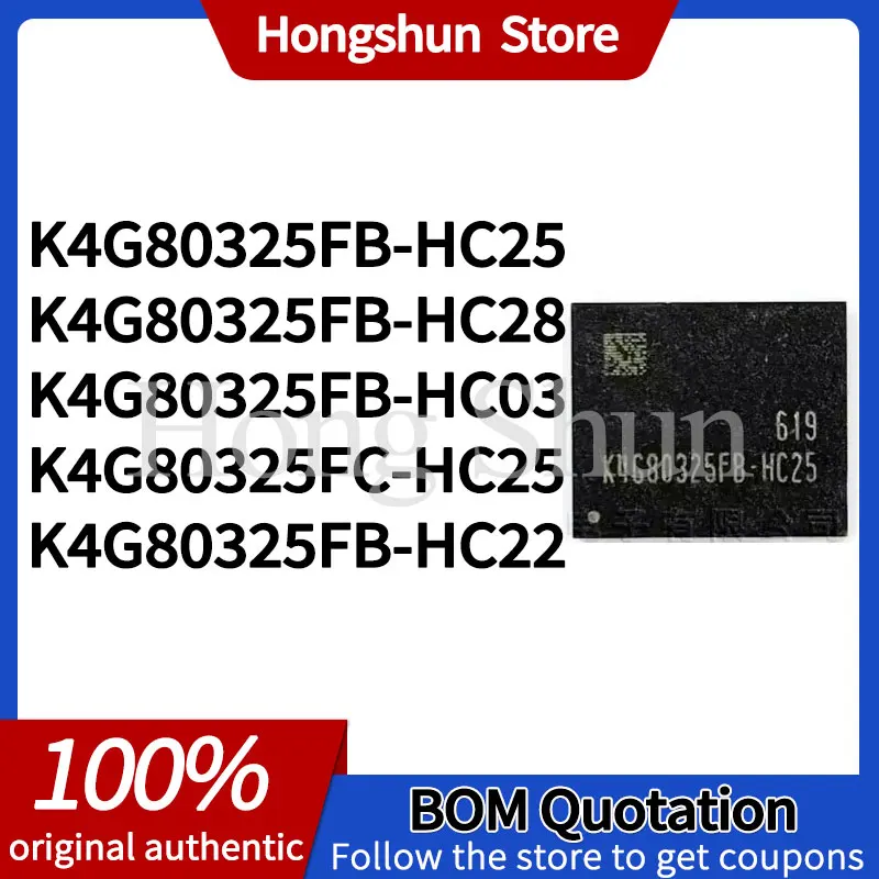 

K4G80325FB-HC03 HC25 HC28 K4G80325FC-HC25 HC22 Black casing