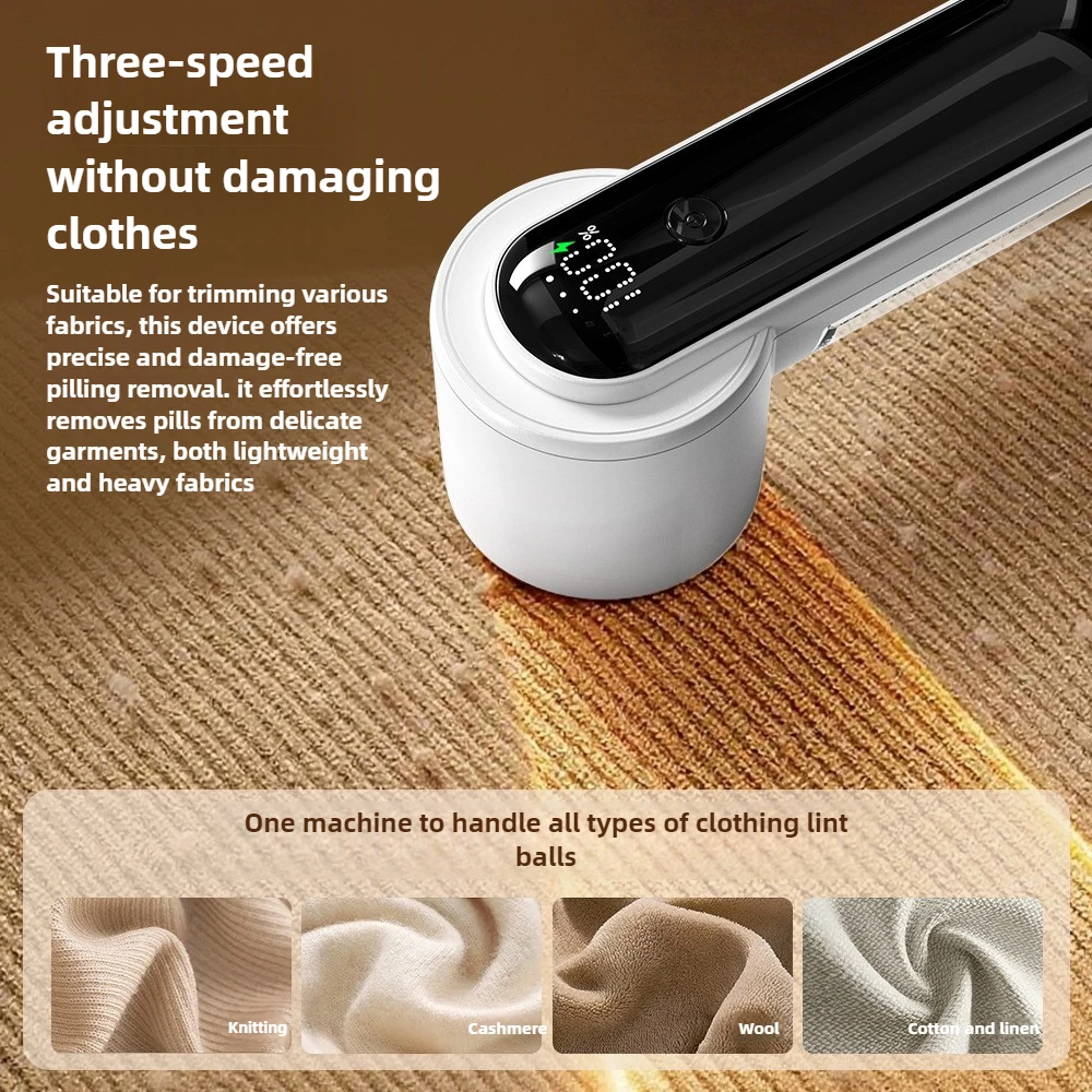Electric FabricTrimmer USB Rechargable Fabric Shaver Fluff Pellet Remove Machine for Clothing Ball Sweater Hairball Trimmer
