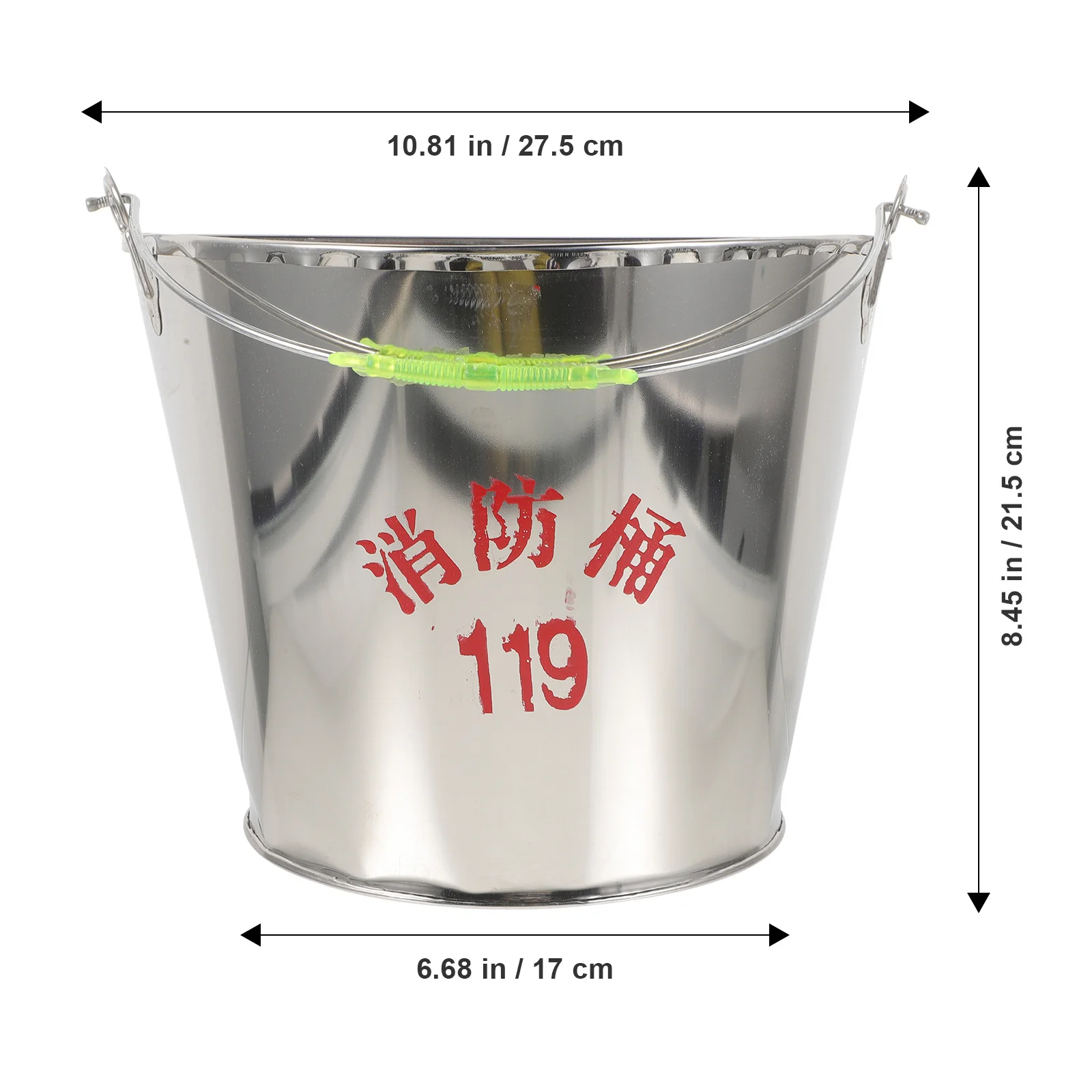 Durable Stainless Steel Emergency Sand Bucket Heat Resistant Practical for Fire Home Use Emergency Sand Bucket