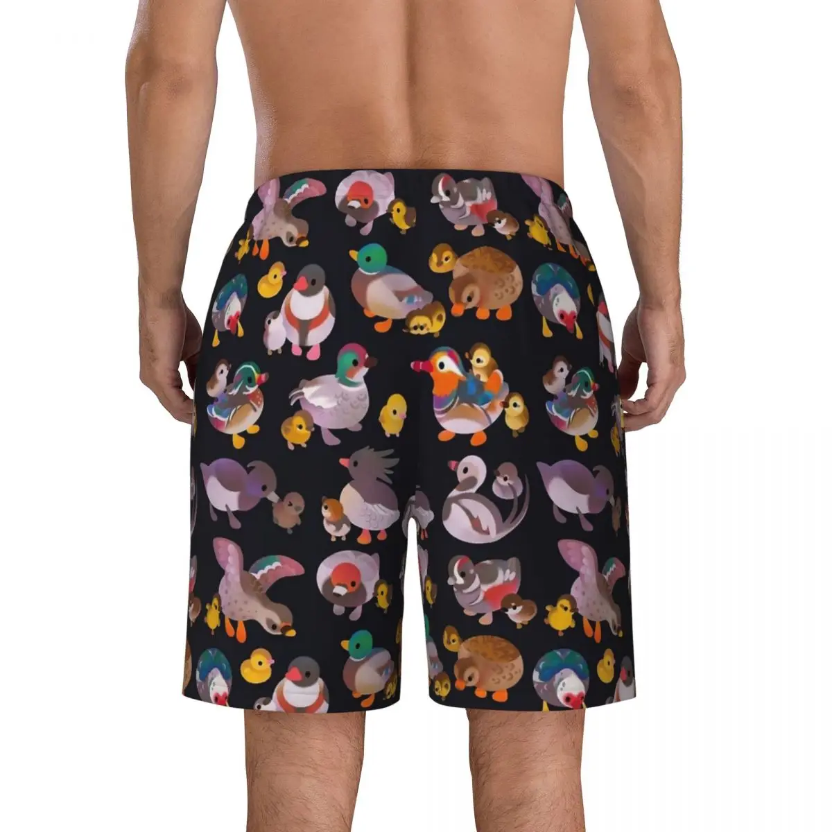 Strój kąpielowy Mandarin Duck Board Shorts Summer Duck and Duckling Board Short Pants Męska odzież sportowa Szybkoschnące kąpielówki