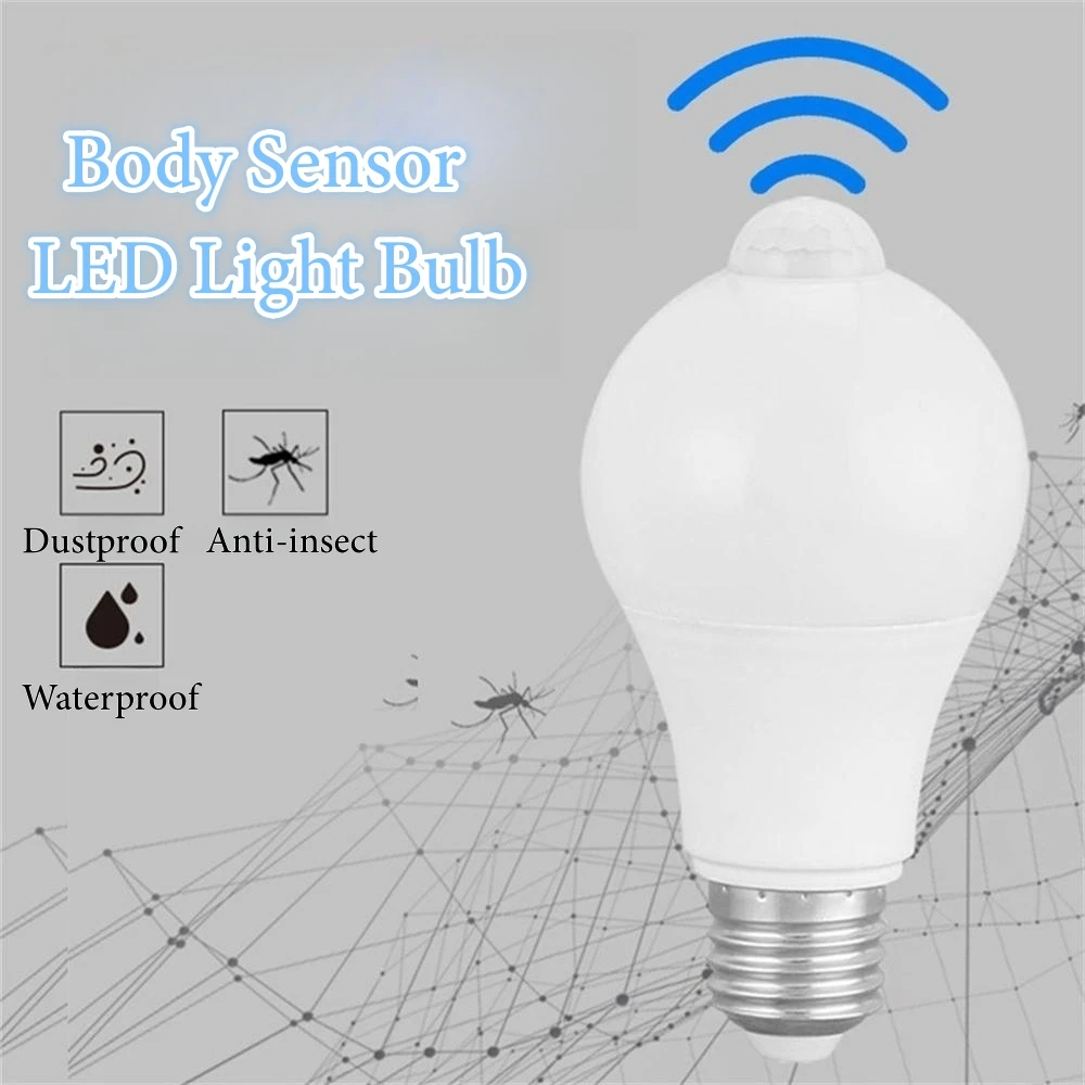 

E27 Led Human Body Induction Bulbs 7W/9W/12W Smart Radar Corridor Sound Control Bulb Home Energy Saving Night Safety Light Bulb