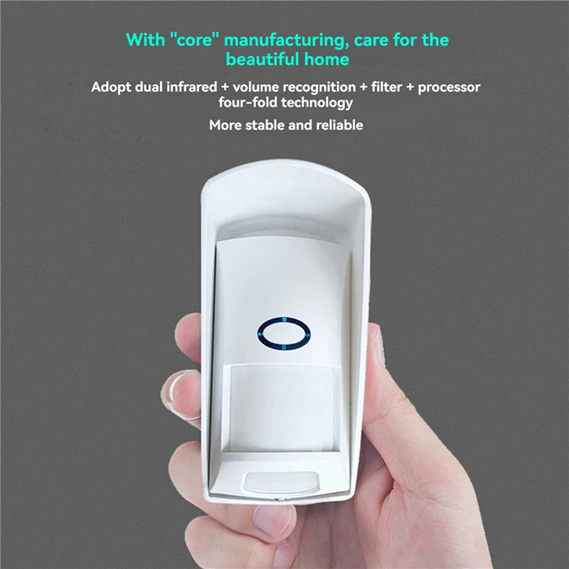 【Buy Now】2X 433Mhz Wireless PIR Motion Sensor Alarm Animal Immune Infrared Detector Waterproof Outdoor Infrared Detector