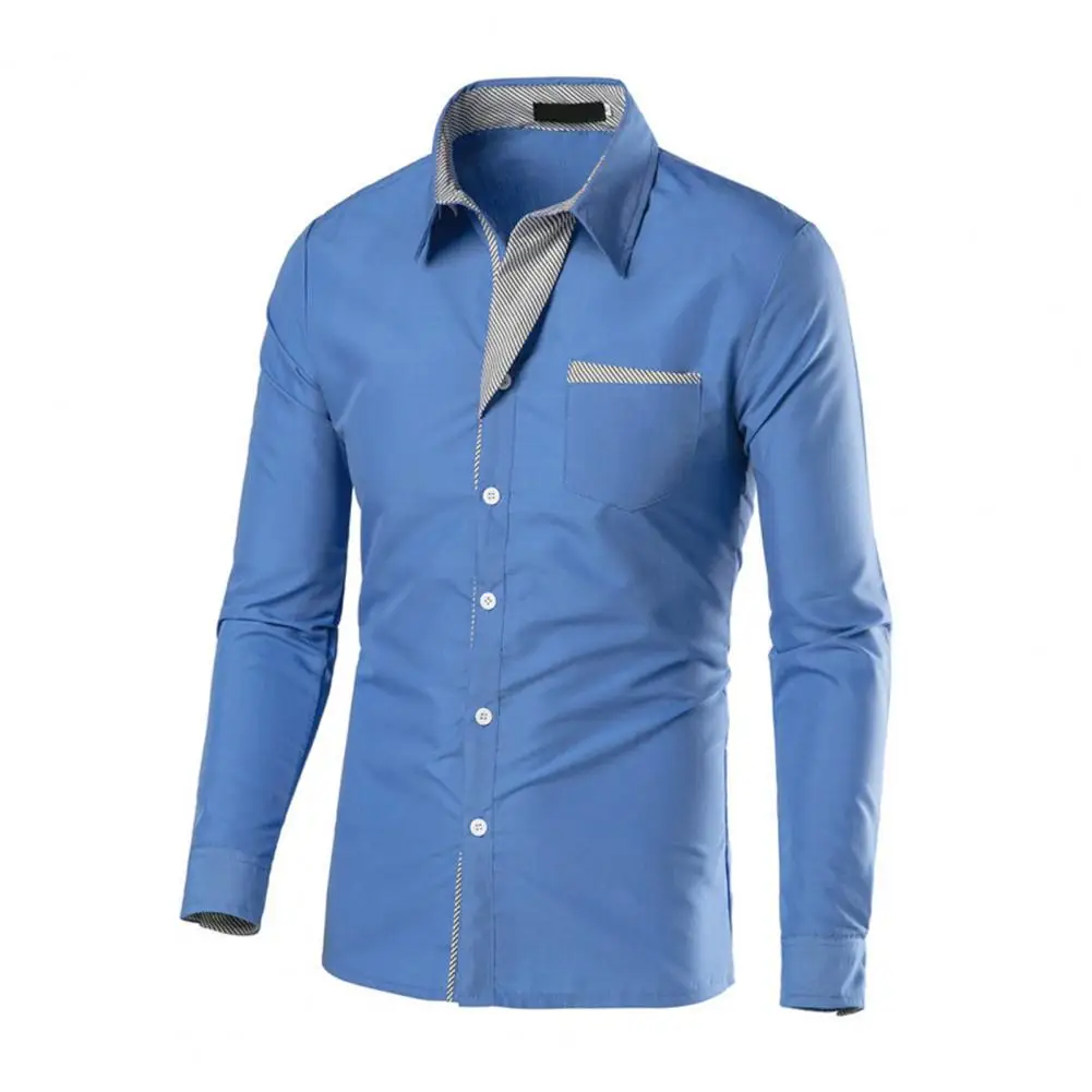 Male Fashion Shirts Full Sleeve Stripe Shirt Men Slim Fit Design Formal Dress Shirts Colors Size L-4XL