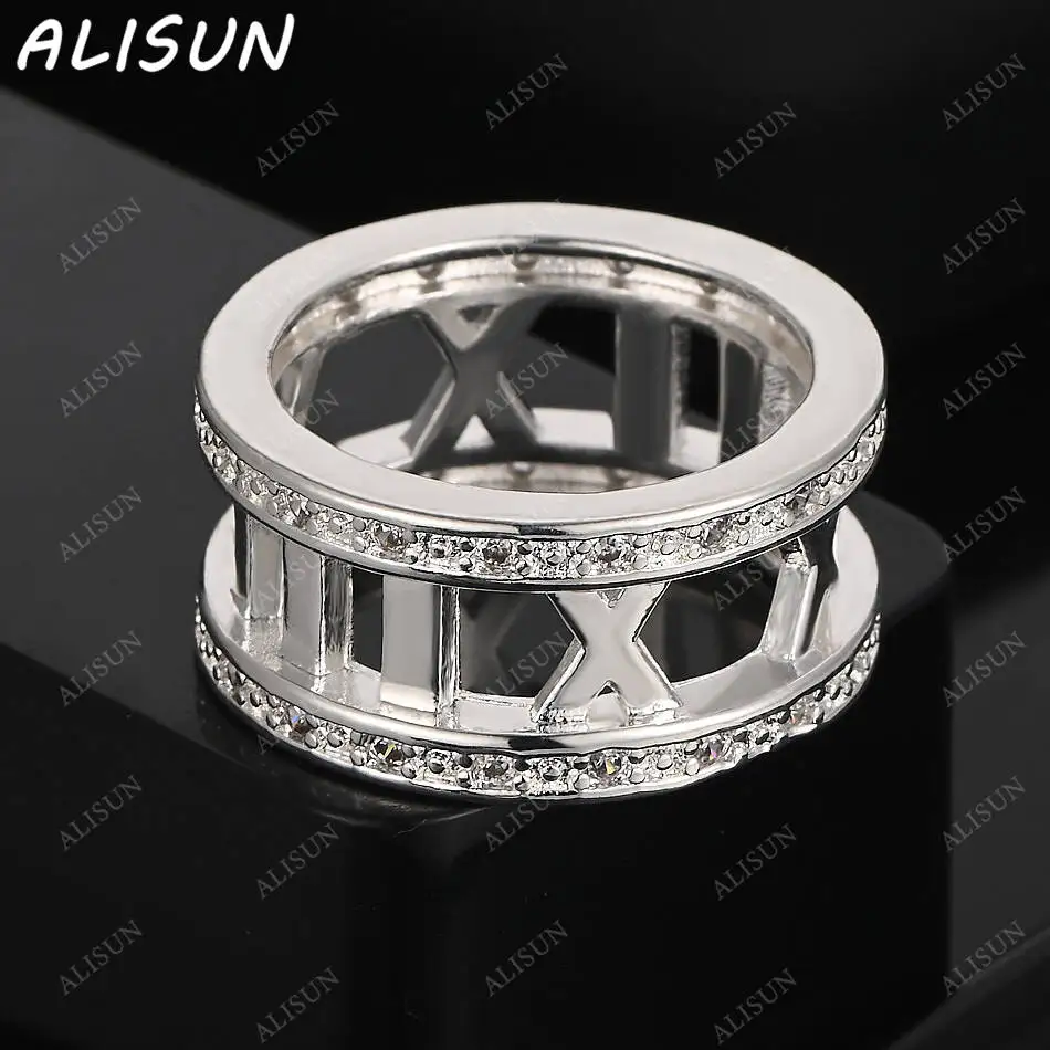 

ALISUN 925 Sterling Silver Size 5-10 Zircons Figures Ring For Women Men Grace Jewelry Trend Fashionable Birthday Party Gifts