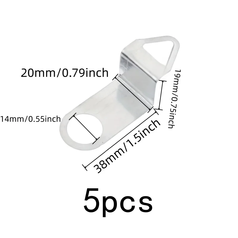 5 pcs Easy Screw Installation Quartz Clock Hangers, great for DIY Wall Clock Making, Sturdy Metal Material