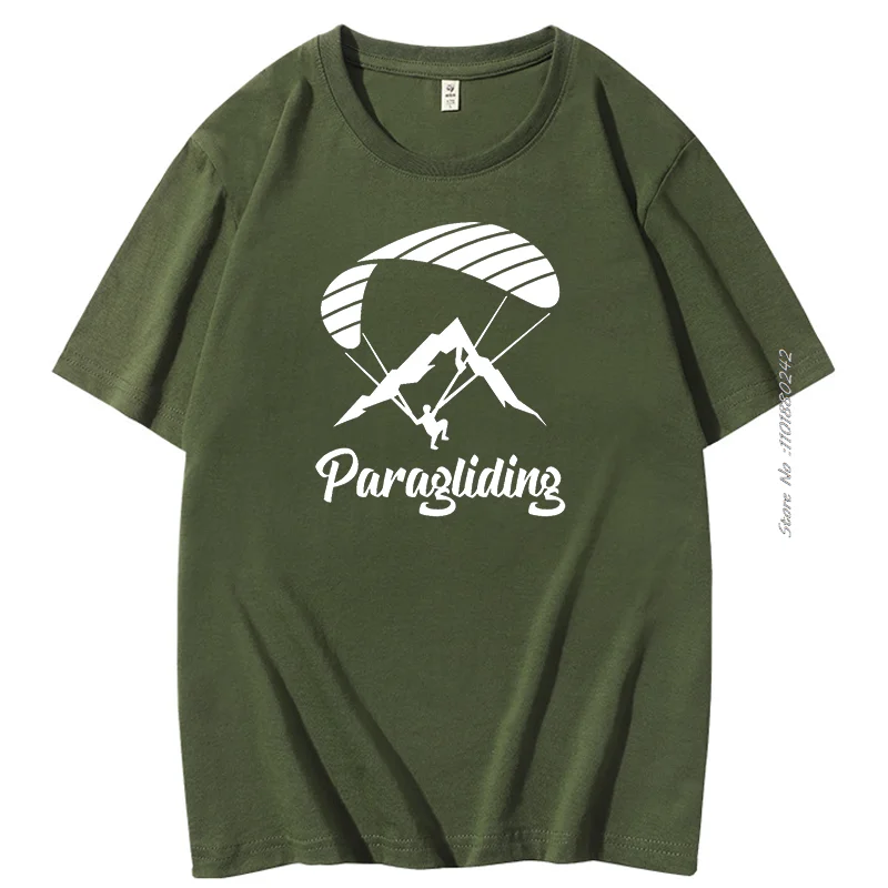 Funny t shirt for men Cotton Tops T Shirt Paraglider Paragliding graphic t shirts Summer short sleeve t-shirt Men\'s clothing