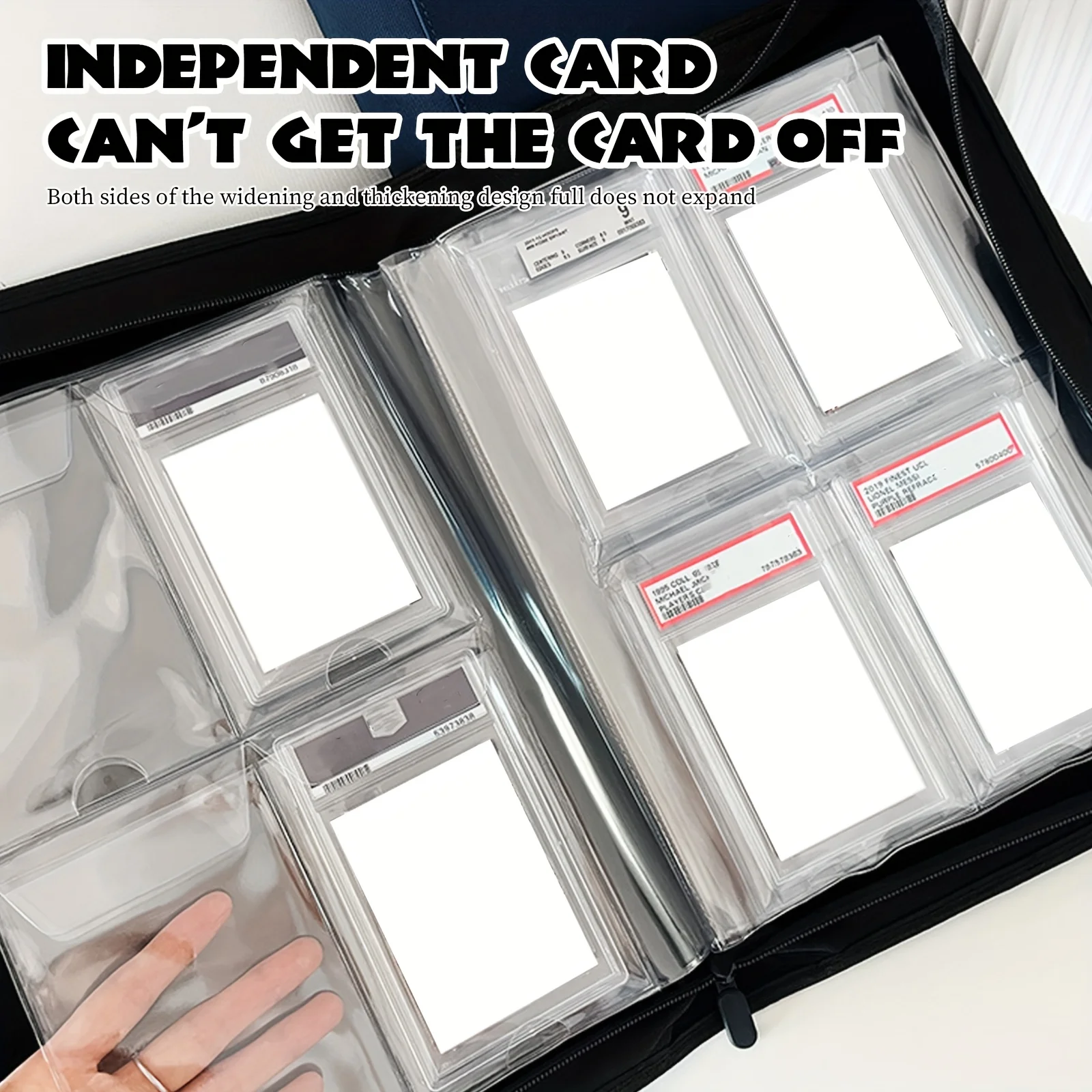 1pc Zip Trading Card Binder, Card Folder for PSA/CGC/BGS/SGC Sports Cards, Game Cards, Baseball Basketball Card Binder Albums