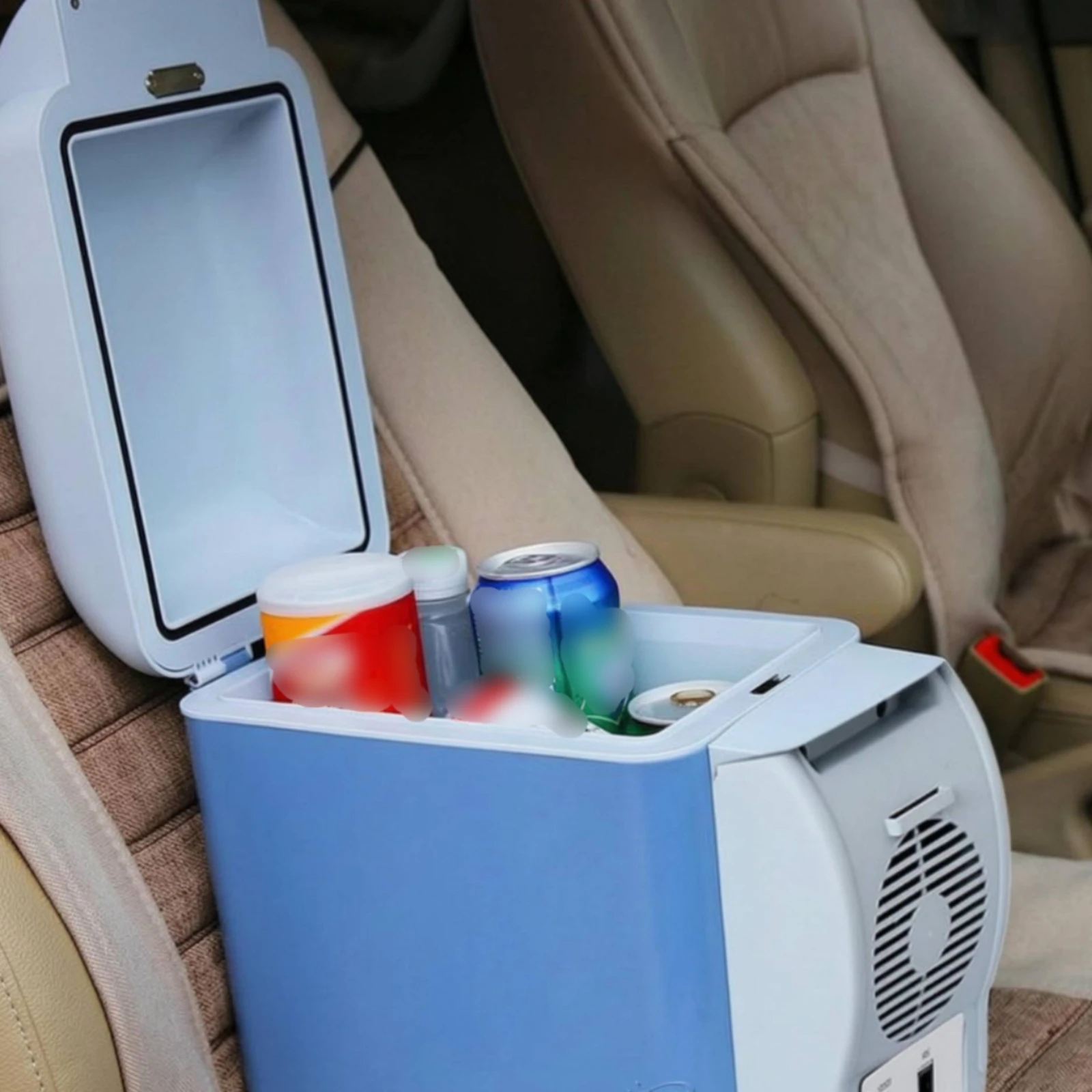 7.5L Mini Fridge 12V/220V Dual Electrical Potential Mini Fridge Compact Size Electric Chiller and Warmer for Travel, Office