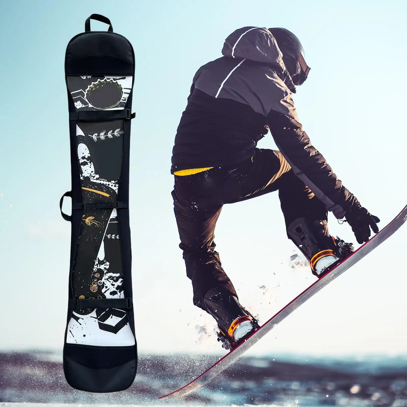 Ski Snowboard Bag Adjustable Handle Protector Supplies Shoulder Straps High