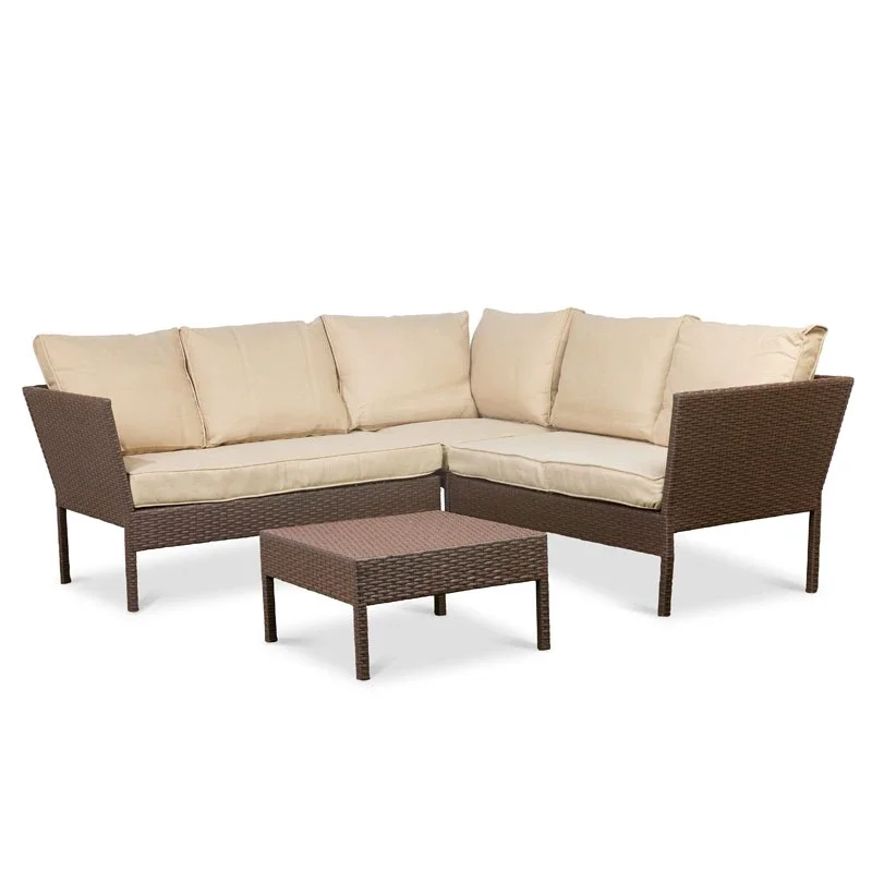 High Quality Outside Leisure Garden Classic Sofa Contemporary Patio Garden Outdoor Furniture Garden Sofa Set with Cushions