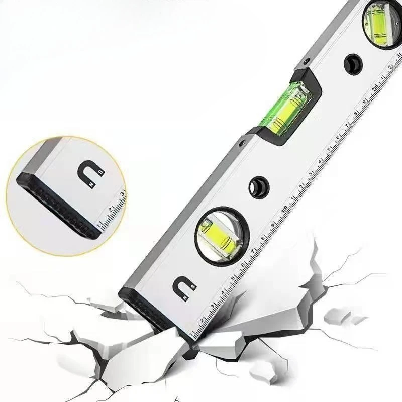 Magnetic Torpedo Level 3 Vials Aluminum Shockproof High Visibility Durable Spirit Bubble Level for Construction DIY Professional