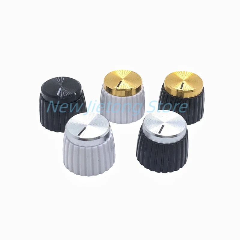 2pcs Plastic Aluminum Set Button Cap Pointer Knob for Marshall Audio Guitar AMP Effect Pedal Overdrive DJ Mixer Radio Stomp Box