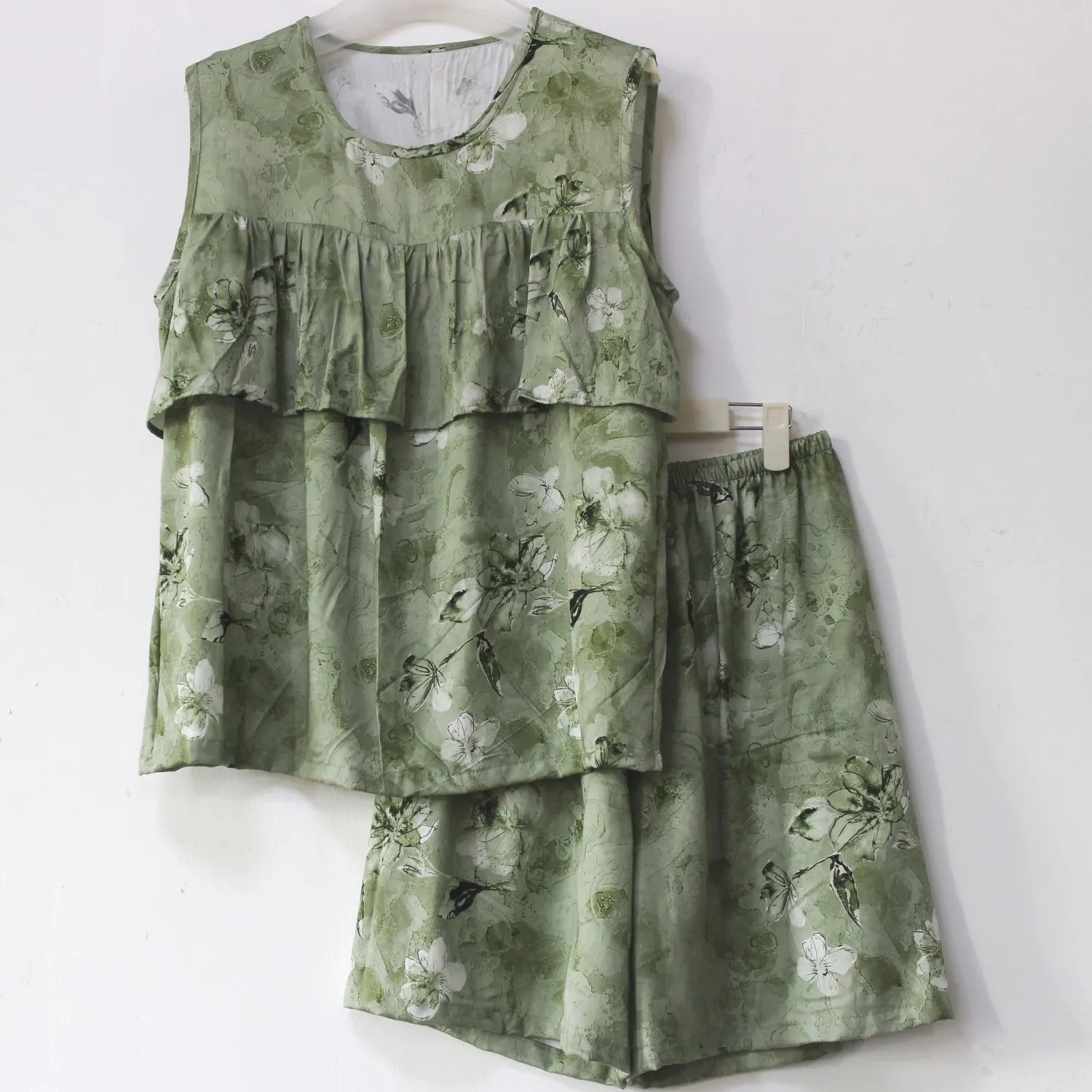 high-end-cotton-silk-daisey-anti-protrusion-high-end-silk-cotton-silk-vest-set-overhead-printed-chest-home-clothes-summer