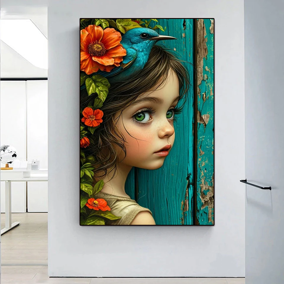 Rahmenlos, Neuheiten Diamantmalerei Porträt Mädchen Blumen Landschaft Erwachsenengeschenk Vollquadrat Rund Mosaik Kunst Wanddekoration C