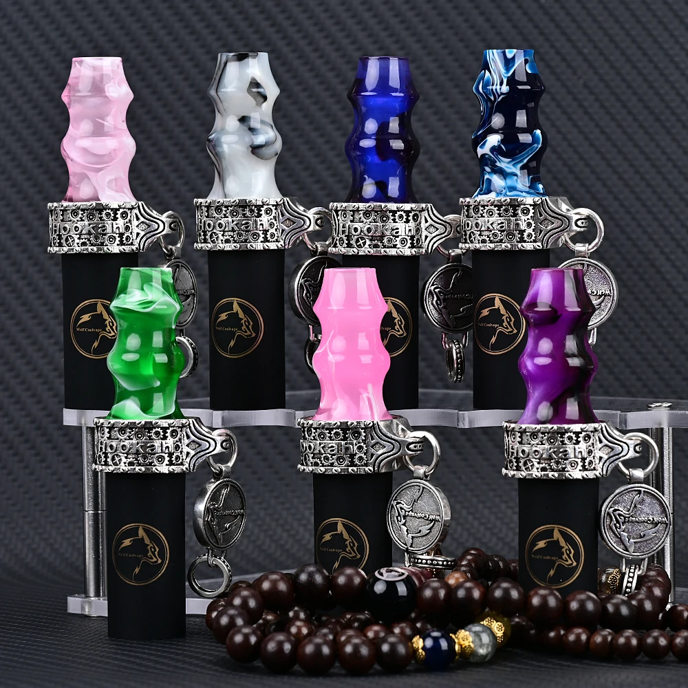 Wolfcoolvape chicha Hookah Mouthpieces Hookah Shisha Mouth Tips resin Water Pipe hubbly bubbly Shisha chicha Hookah Narguile