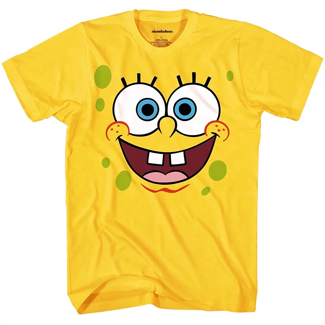 SpongeBob Series 2024 Summer Boys and Girls New 3D Printed Round Neck T-shirt Gifts for children