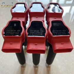 4/6/8 Pcs NEW OEM 0221604800 Aud-i 3.0 3.2 FSI A4 A5 A6 Q5 Q7 Bosc-h Red Top Ignition Coil Packs