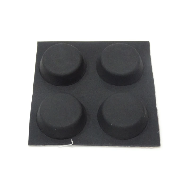 

4Pcs Durable Silica Gel Non-slip Foot Pad Capacitive Mechanical Keyboard DIY Kits 5mm Thin Black Feet Pads