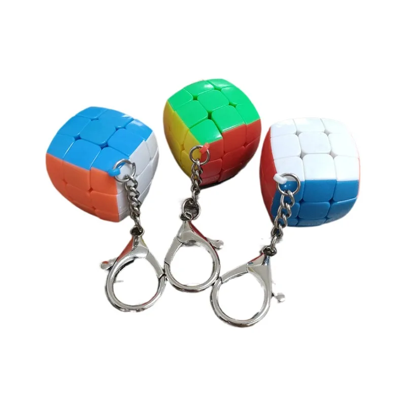 Mini porte-clés pendentif pain Cube lisse 3x3, jouet éducatif, Cubes magiques, Puzzle, cadeaux transfrontaliers pour vous et vos amis
