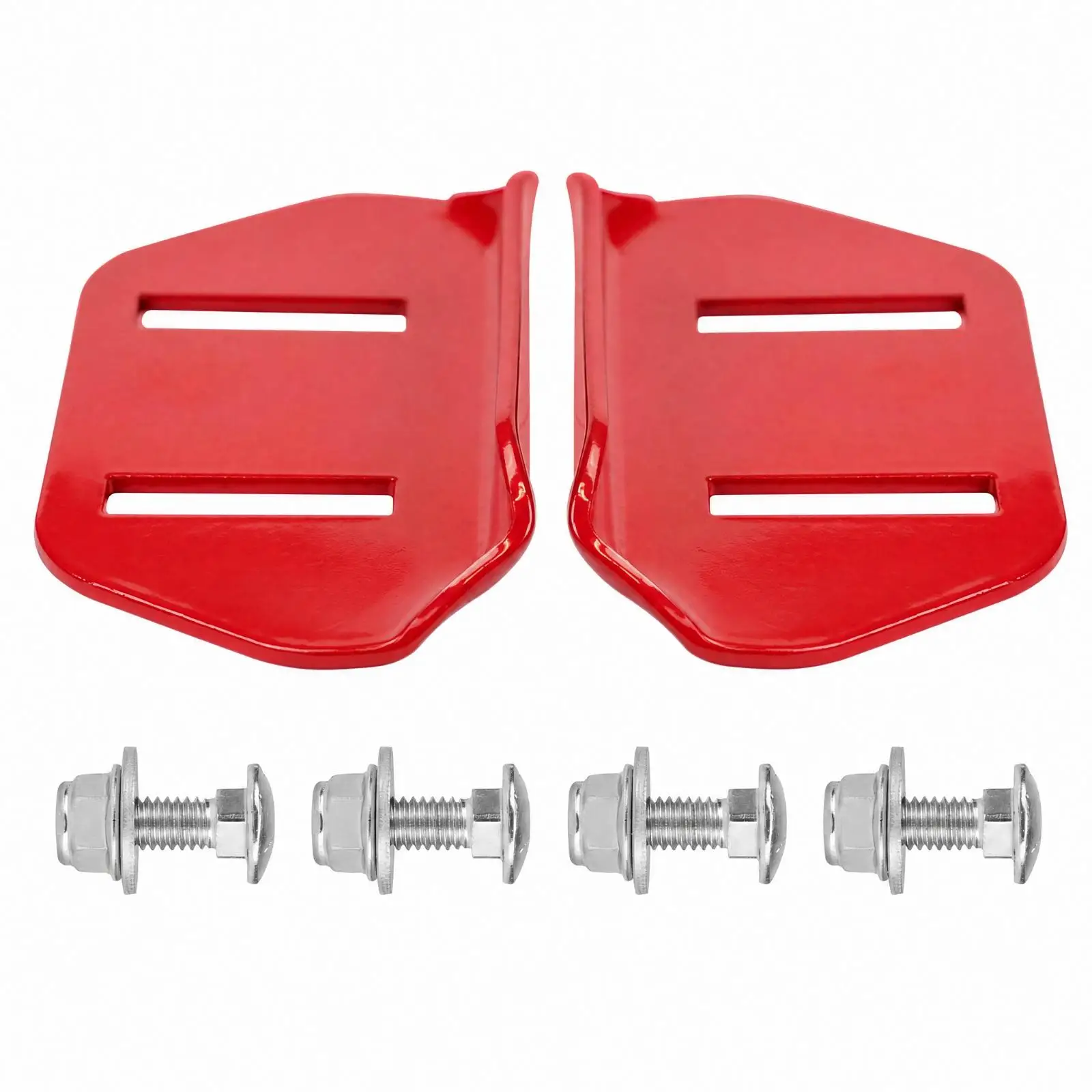 Snowblower Skid Shoe Replacement Part for Snow Thrower Deck Wear Pad Steel Red Painted Accessory with Mounting Hardware for