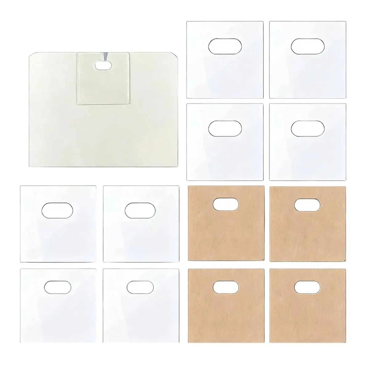 ABZT 60 PCS Vertical Blind Repair Tabs Kit Clear Fixer Verticle Blinds Snap in Replacement Slats Parts Panels