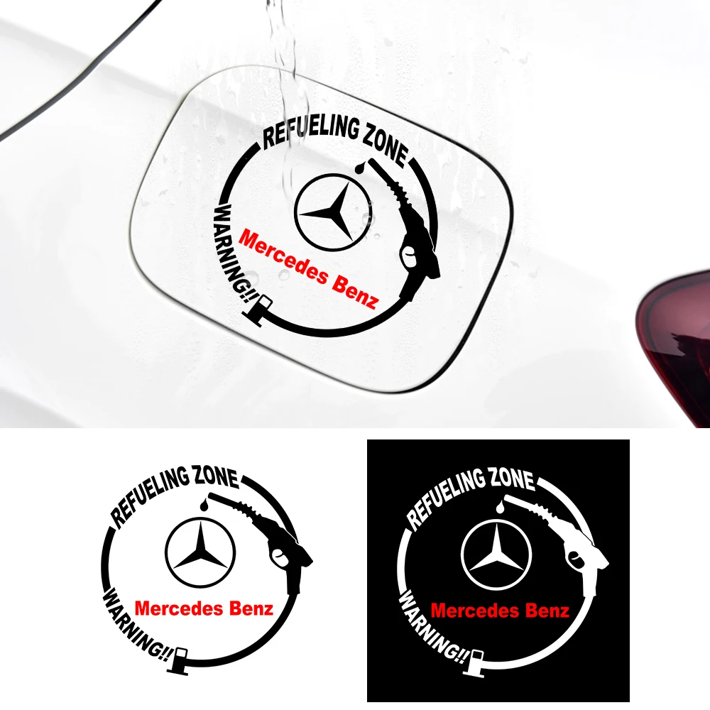 

1Pcs Car Body Side Fuel Tank Cap Vinyl Logo Stickers For Mercedes benz A B C E G CLA GLK CLASS AMG W221 W212 W213 W176 W205 W177