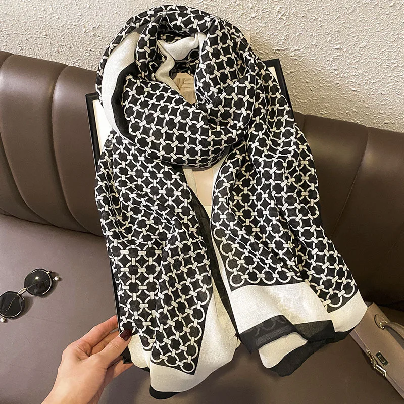 180x90cm Print Women Big Silk Satin Scarf Shawl Headbands Headscarf Neckties Neckerchief Beach Towel Cover Ups