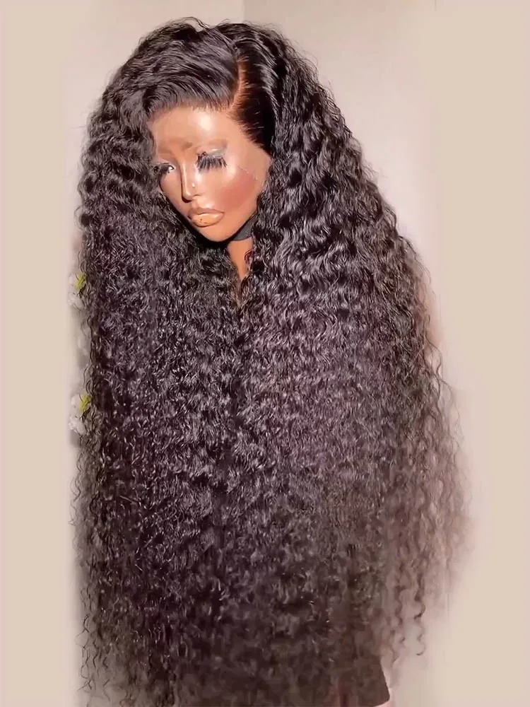 40 بوصة 250 الكثافة موجة عميقة 13x6 360 Hd الدانتيل أمامي خصلات الشعر المستعار الإنسان البرازيلي مجعد قبل قطع الدانتيل غلويليس شعر مستعار جاهز للارتداء