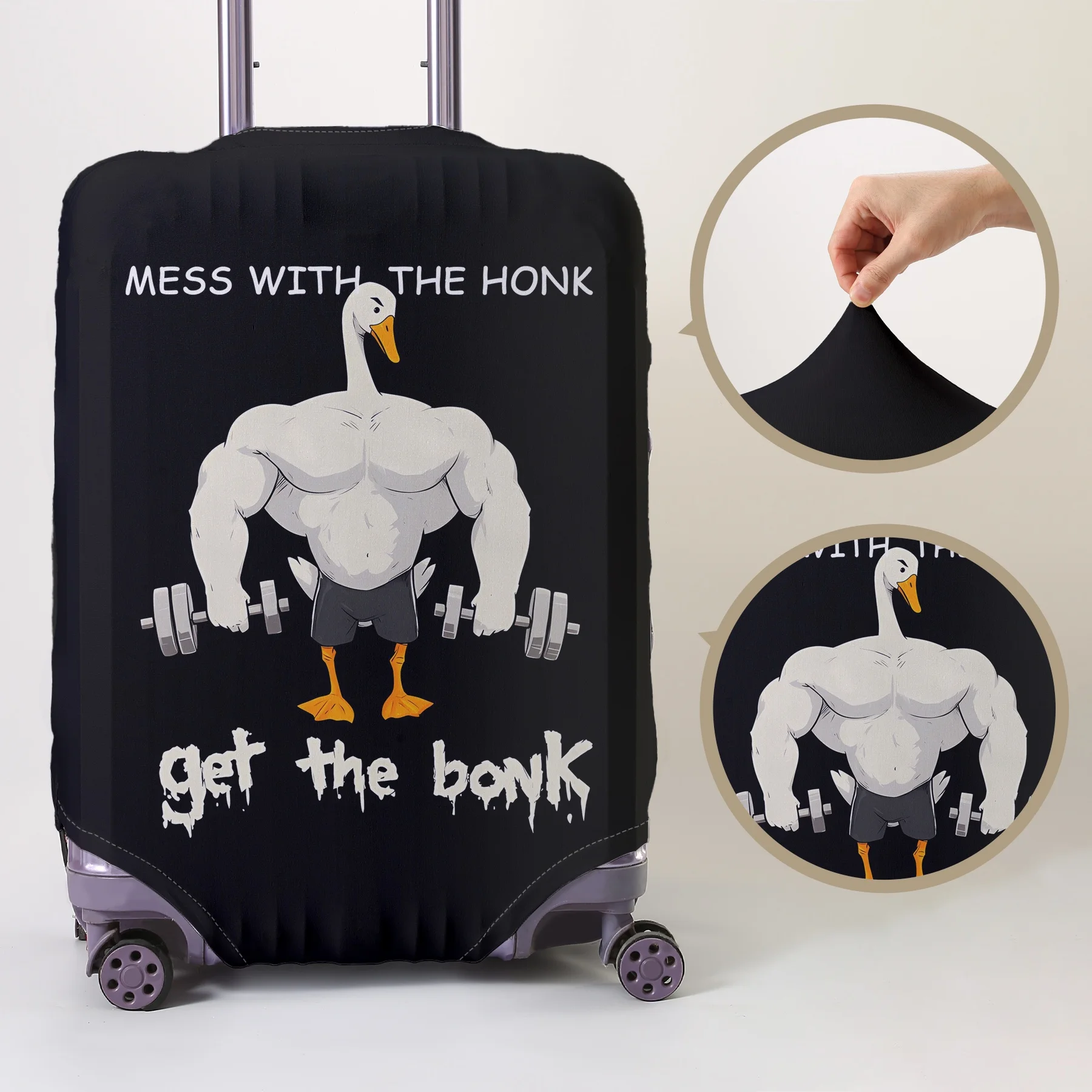 

Muscle goose pattern luggage protection cover, suitable for 18-32 inch luggage covers, luggage handle gloves, travel accessories
